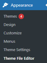wordpress theme file editor
